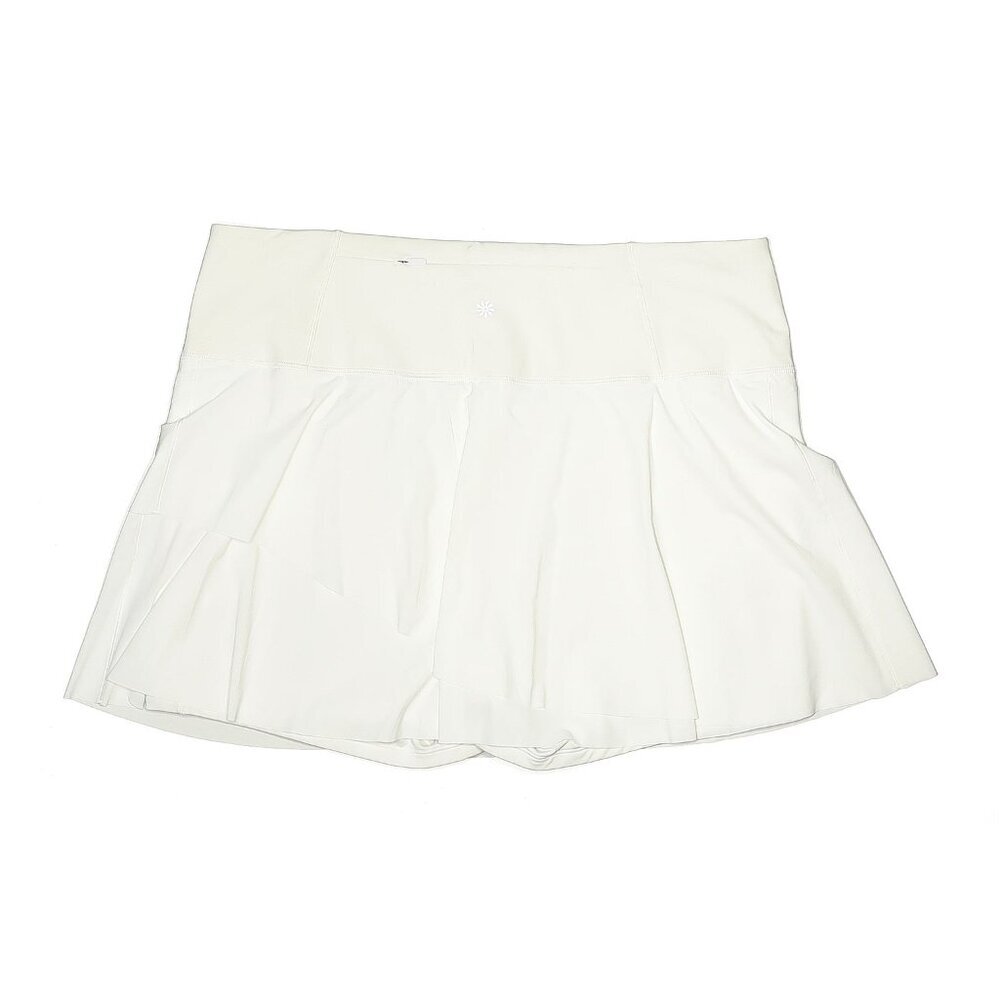 Athleta skirt Ace Ruffle Skort Tennis golf Skirt White sz XL EUC